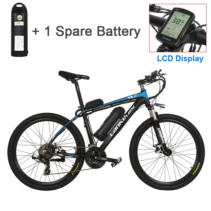 T8 мощный электрический велосипед, высокое качество MTB горный велосипед, принять подвесную вилку - Цвет: Blue UP Plus