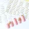 1pcs Gold Silver Sliders 3D Nail Stickers Straight Curved Liners Stripe Tape Wraps Geometric Nail Art Decorations BESTZG001-013 ► Photo 2/6