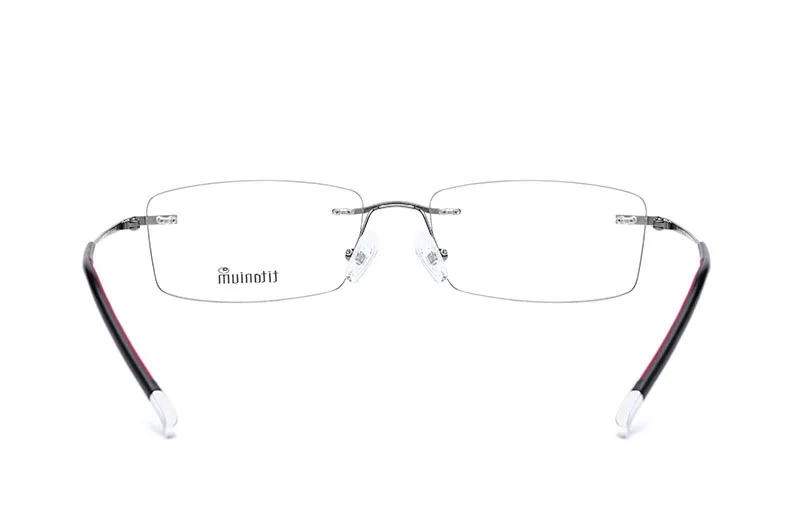 B чистый титан Мужская бесконтактная оптическая рамка очки оправа женские бескаркасные Рецептурные очки ультралегкие близорукость Безвинтовые очки