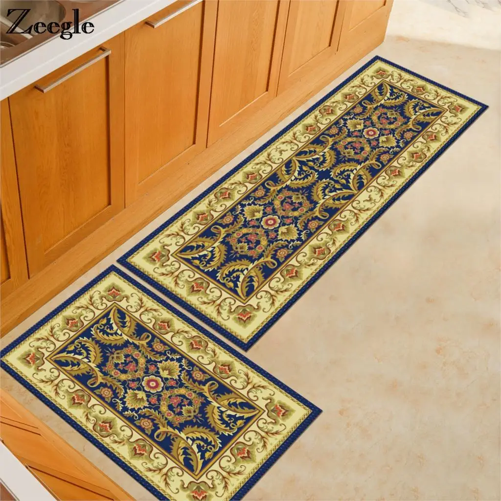 

Zeegle Jacquard Kitchen Rugs Home Floor Carpets Living Room Bedroom Area Rug Doormats Bedside Mats Non-slip Bathroom Rugs