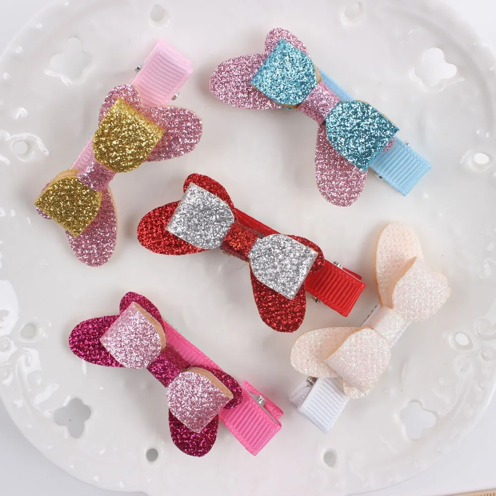 

1pcs new double big and small bow Patchwork combination hairpin material sponge Hair Accessories for girls KIDS barrettes BM017
