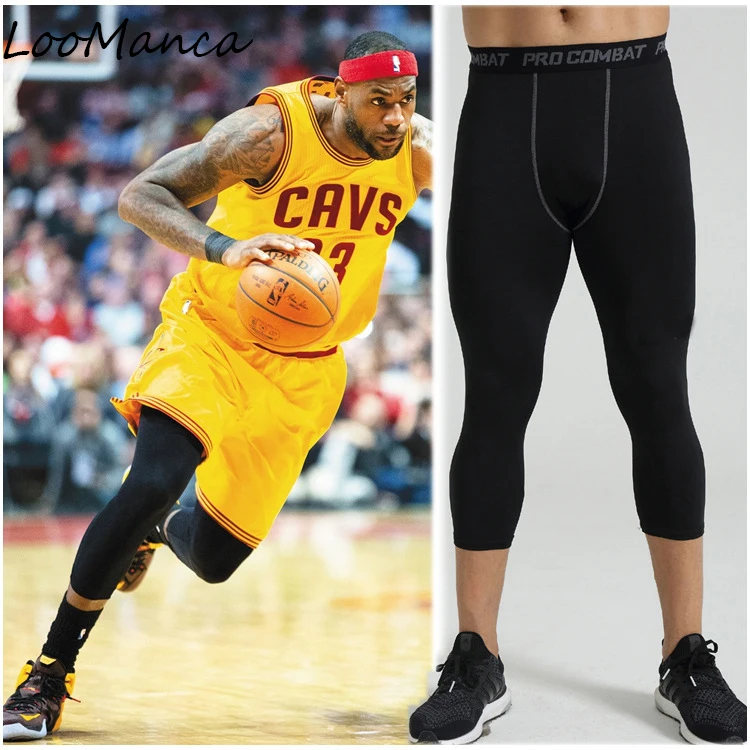 Compression Basketball Pants New 2018 Sports Soccer Pants Tights Elastic Quick Dry Men font b Fitness