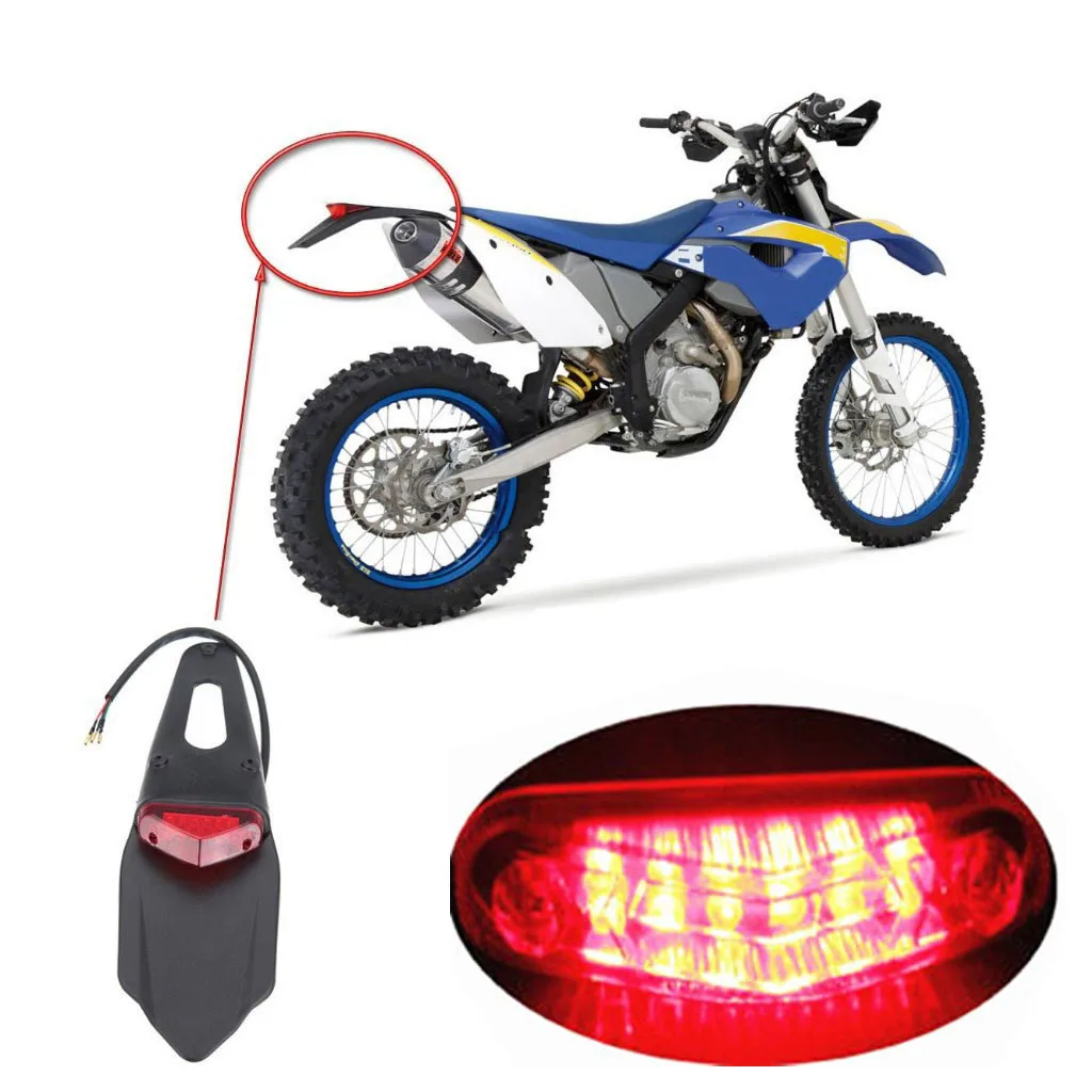 

Motorcycle Red 12V LED Adjustable Cafe Racer Style Stop Tail Light Motorbike Brake Rear Lamp Taillight for Chopper