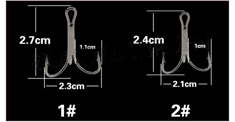 50 шт. тройные Крючки с пером 1#2#4#6#8#10#12#14# рыболовные крючки в 2 раза более прочные аксессуары