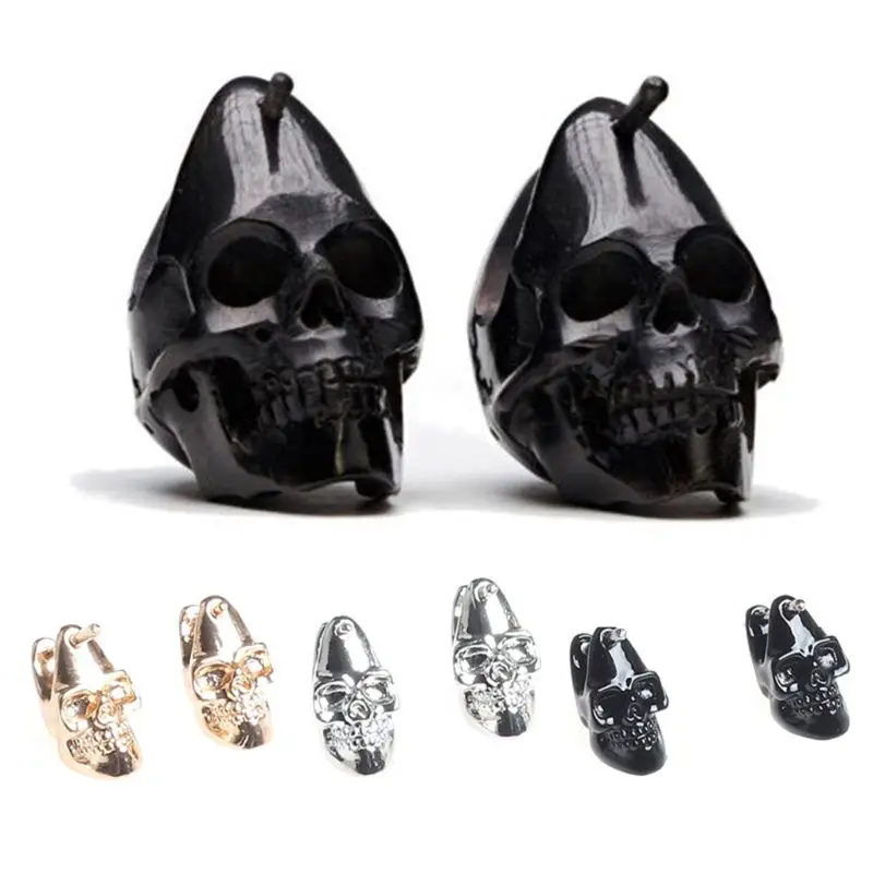 

Skull Earrings Polished Punk Style Hip Hop Rock Party Fashion Jewelry Ear Stud Women Men Piercing Charms Personality Decoration