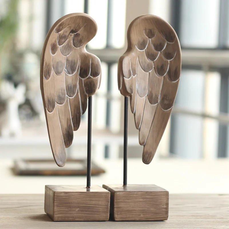 Decorative Angel Wings Retro Chic Vintage American Style Resin