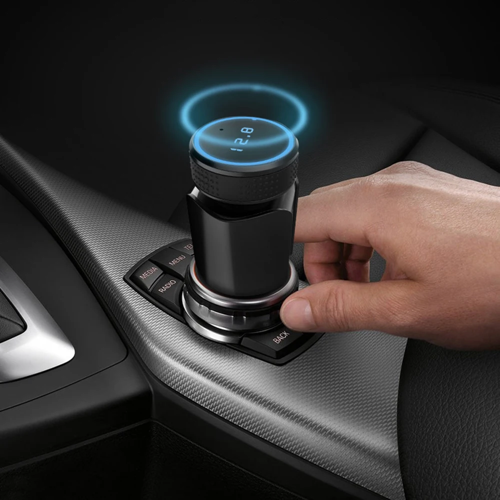Fm передатчик tf карта AUX музыкальный автомобиль умное зарядное устройство