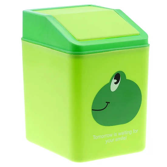 Lynnne Mini Wastebasket Desktop Trash Can Cute Waste Bin Plastic