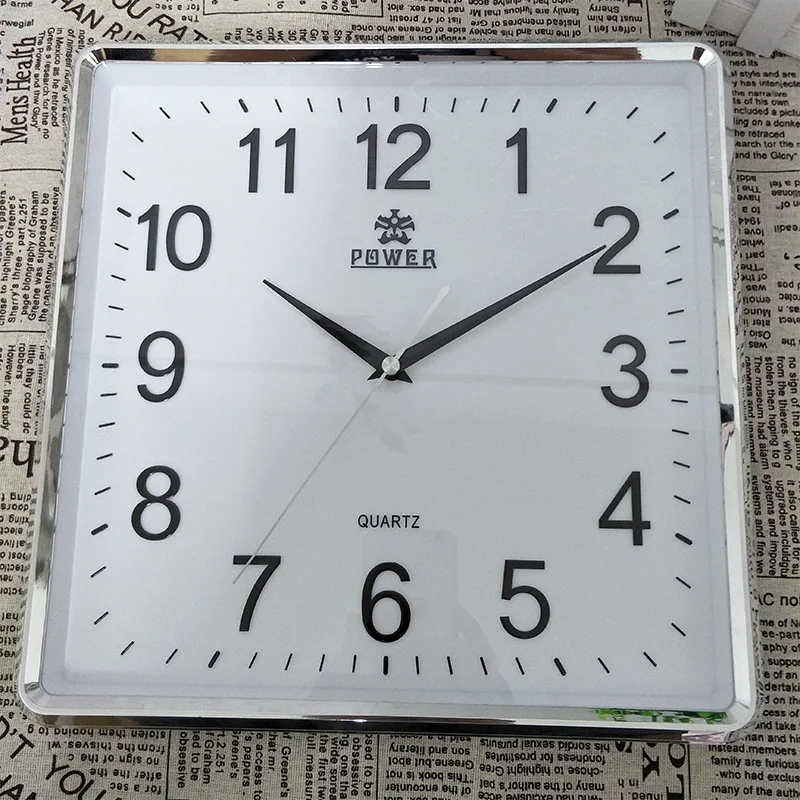 Бренд питания 12 дюймов большие настенные часы простые Horloge Murale Reloj De Pared Klok
