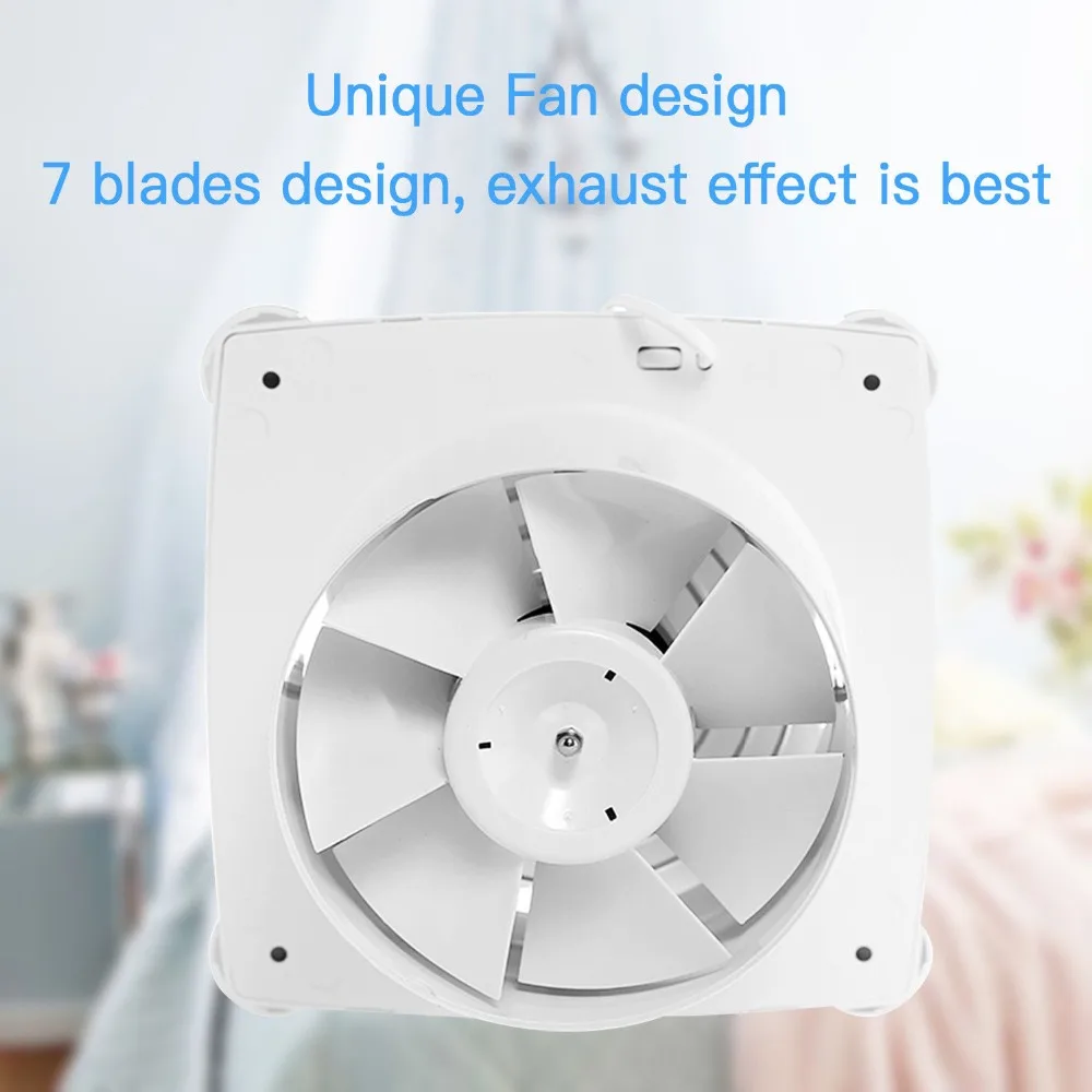 6 inch 220V/110V Home Exhaust Fan Bathroom Kitchen Bedroom Toilet Low Noise Ventilator de techo Fan Hotel Wall Silent Extractor