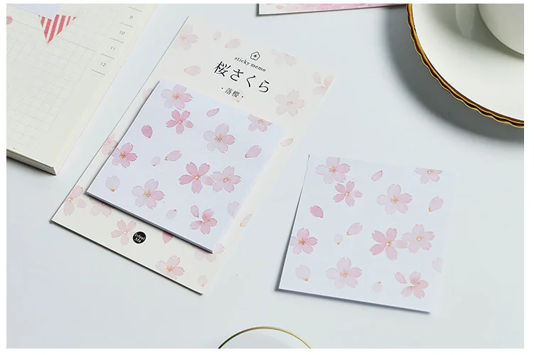 4 шт. крепление Fuji sticky note Сакура цветок blossom розовый цвет блокнот планировщик наклейки маркер канцелярские школьные принадлежности A6418