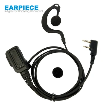 

Big PTT Earpiece Headset Mic for Kenwood TK-3107 Baofeng UV-5R BF-888s HYT Puxing Wouxun KG-UVD1P Walkie Talkie 2 pin Earphone