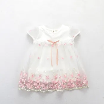 

Wholesale 5pcs/lot Baby Girls Dress 2018 New Newborn Dresses for Baby Girls Summer Birthday Party Dress Baby Clothing 0-2T