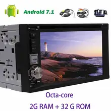 Android 7.1 Car Stereo 8-core GPS Navigation 2din Head Unit Support CD/DVD/1080P Video Player USB/SD FM/AM Wifi+Wireless Camera