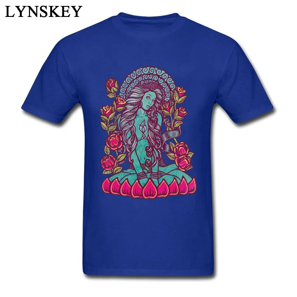 Normal Tops Shirts for Men Rife Summer Autumn O Neck Cotton Short Sleeve T-shirts Blue Tara Divine Gea Goddess Gift Tee Shirt Blue Tara Divine Gea Goddess blue