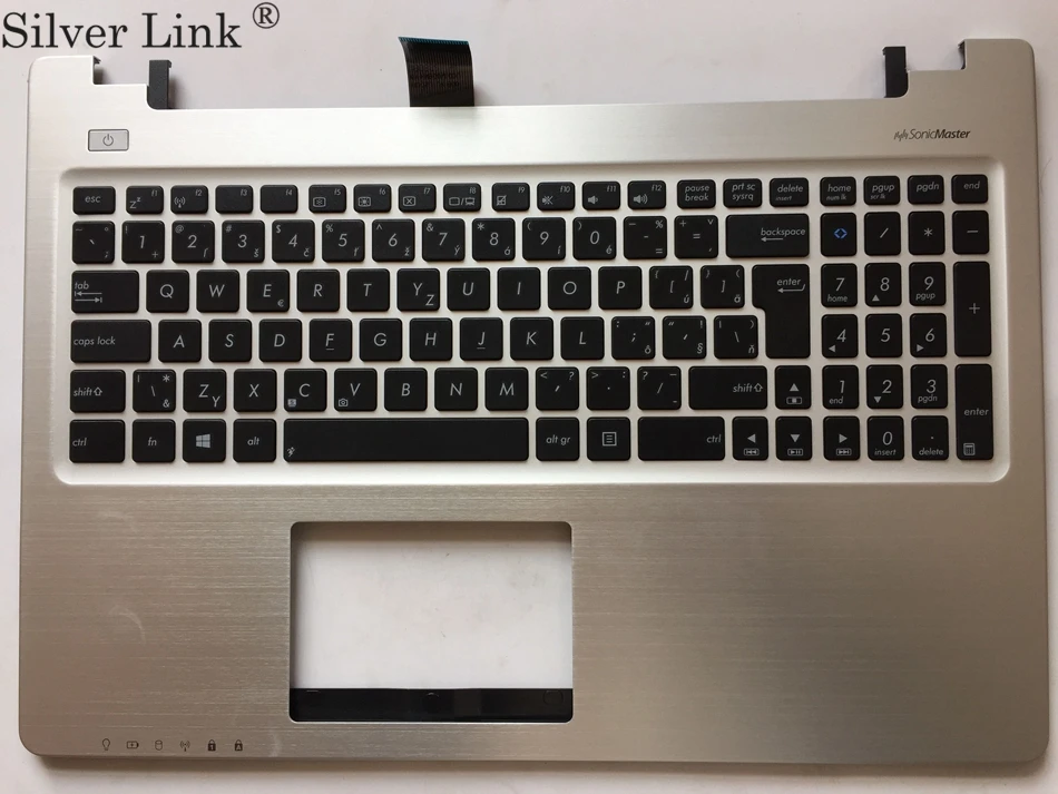 

SK Slovakia keyboard for Asus S550 with silver palmrest cover S550CM laptop keyboard with Palmrest Upper cover SK Layout