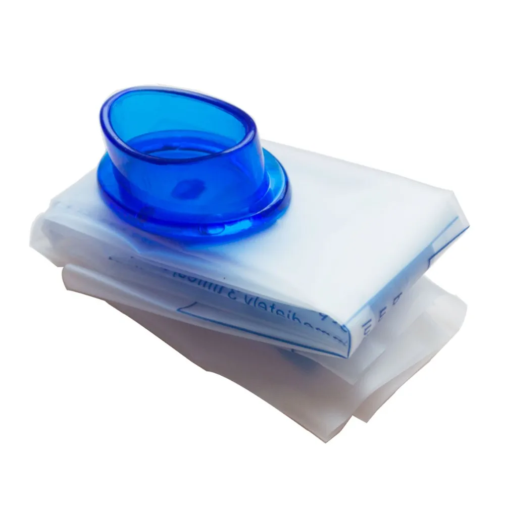 Blue CPR Breathing Barrier Face Shield Mouth to Mouth Breathing Mask