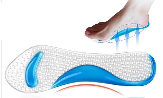 NEW Sandals High Heel Arch Cushion Silicone Gel Pads Shoes Insole Support 