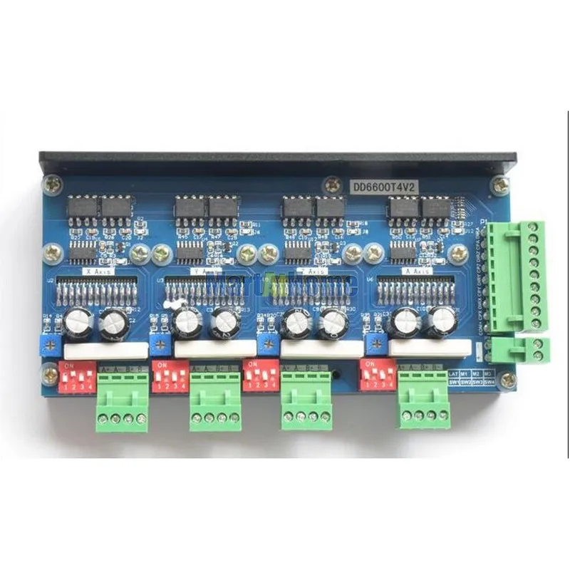 CNC 4 оси TB6600 шаговый контроллер двигателя 2 фазы 4A 150 кГц DD6600T4V1# SM703@ CF