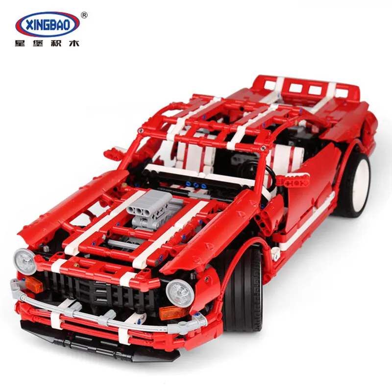 

XingBao 07001 2000Pcs Creative MOC Series The 2014 Muscle Car Set children Educational Building Blocks Bricks Toy Model