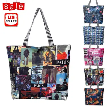 

Bag Large Canvas Beach Shopping Tote Shoulder Handbag Holiday Reusable Bags Portable Fashional Handbags For Travel Shopping