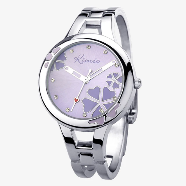 2018 Women Kimio Brand Quartz Bracelet Wristwatch Stainless Steel Clover Crystal 2018 Women Kimio Brand Quartz Bracelet Wristwatch Stainless Steel Clover Crystal