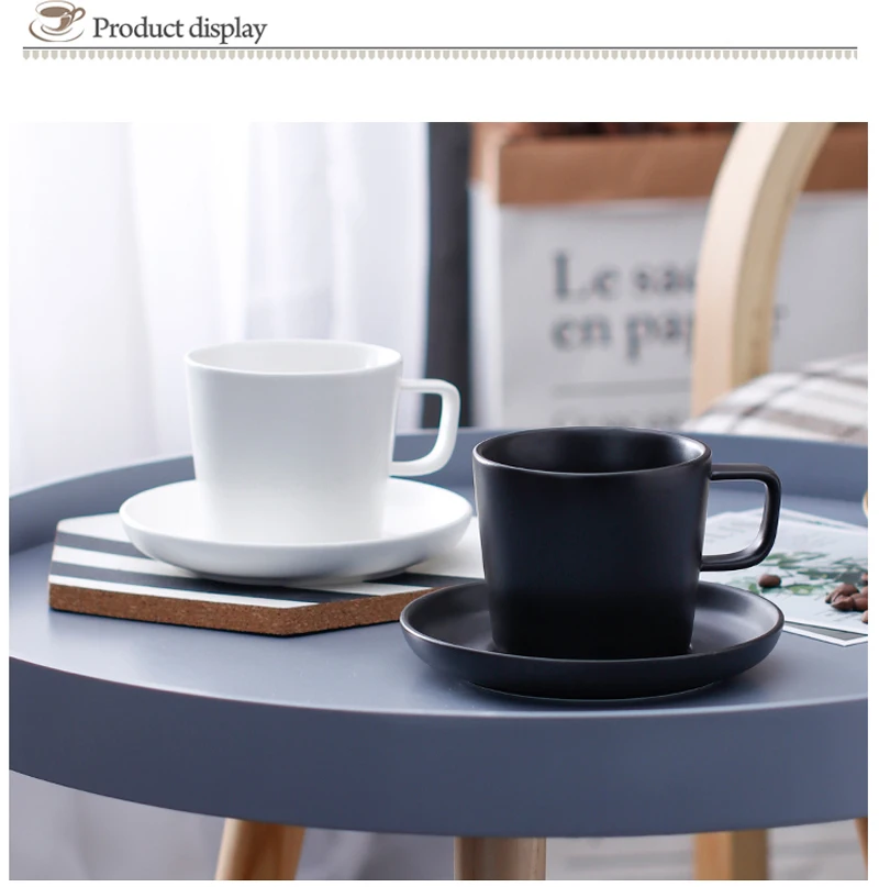 Простая черно-белая керамическая чашка Европейская кофейная чашка бритш послеобеденный чай кофейная чашка чайная кружка чашка для латте пара подарки на день рождения