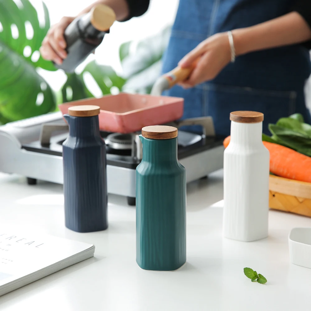 Freelove 9 унций керамическое масло и уксус Cruet Диспенсер оливкового масла бутылка