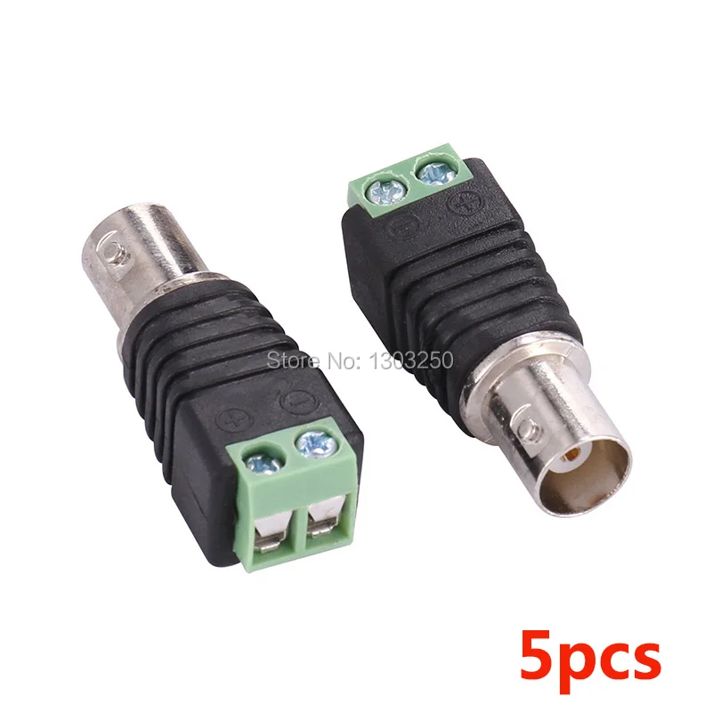 5 шт. Coax Cat5 Cat6 CCTV Коаксиальная камера BNC Женский Джек видео балун коннекторы разъем