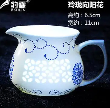 Ярмарка чашка синий и белый чайник, костяного фарфора GaiWan, Chahai, фарфор фильтр кружка, чайный сервис - Цвет: 17