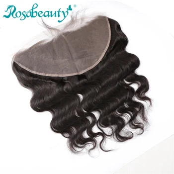 

Rosabeauty Body wave Brazilian Hair Lace Frontal 13X6 Ear to Ear Free Part Lace Closure 1 Piece 100% Virgin Human Hair