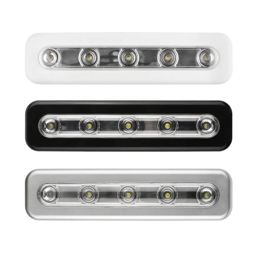 Super 2017 New Arrival 5X Bright Battery Operated Bulb Stick On Push Strip Kitchen Bathroom Shed Lights Dropshipping B35 | Освещение