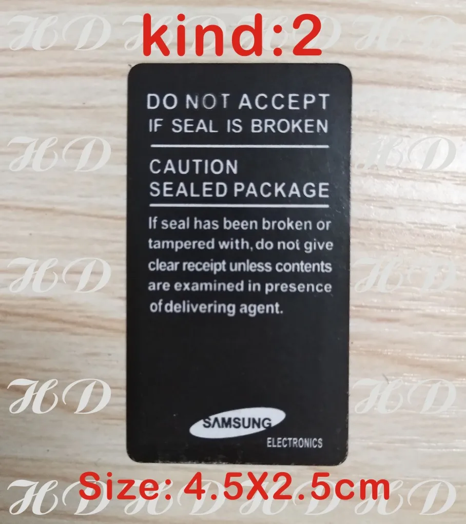 Selo da Etiqueta do Cartão Caixa de Fita de Vedação Sim para Samsung Lote Etiqueta Galaxy Telefone Pacote 100 Pçs - 3 Cheap Adesivos
