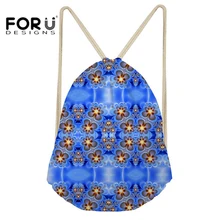 Forudesigns Для женщин Спорт шнурок Сумки Винтаж цветок печати небольшая спортивная сумка для детей Для мальчиков и девочек Фитнес Сумки для хранения