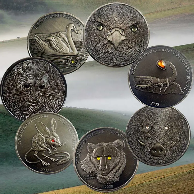 

Memorial Coin Collection Mongolian Animals Copy Coin Home Decoration Souvenir Copy Coins Collectibles