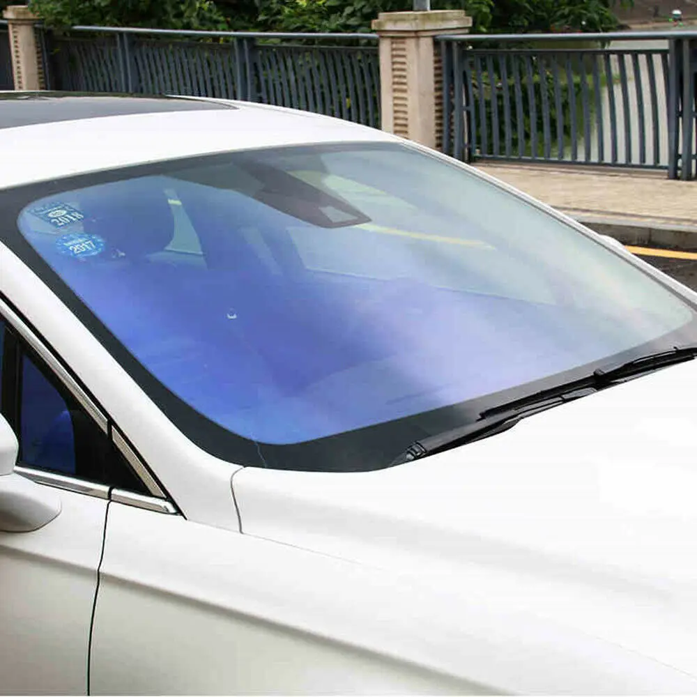 Автомобильный стиль, нано керамическая пленка VLT55%, хамелеон, автомобильная оконная тонировка, УФ-защита, солнечная Тонировочная пленка, самоклеящаяся стеклянная наклейка, декор 1x1 м
