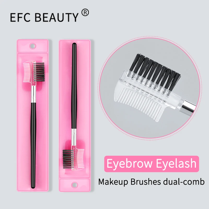 

efc beauty 2in1 Professional Eyebrow Eyelash Makeup Brushes dual-comb Eyelash Extension Makeup Brushes Cosmetic Fash