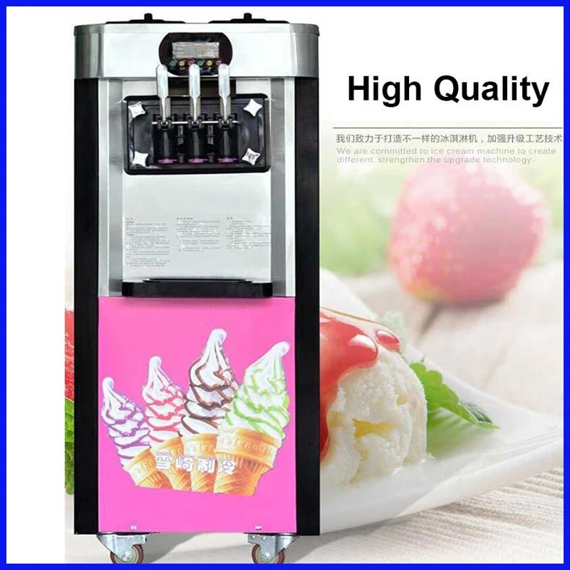 

Vertical soft ice cream maker sweet cone fruits ice cream making machine 110v/220v