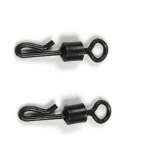 50 шт. Размер 4 q-образный матовый черный латунный Kwik быстросменный поворотный зажим для ловли карпа терминал снасти аксессуар