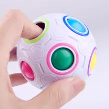 Креативные радуги, пазлы, футбольный Сферический магический скоростной куб, Монтессори, головоломка, куб, обучающий развивающий мяч, игрушки для детей