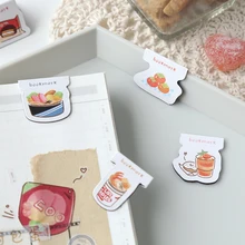 12 шт/4 набора вкусная еда креативные свежие металлы магнитные закладки