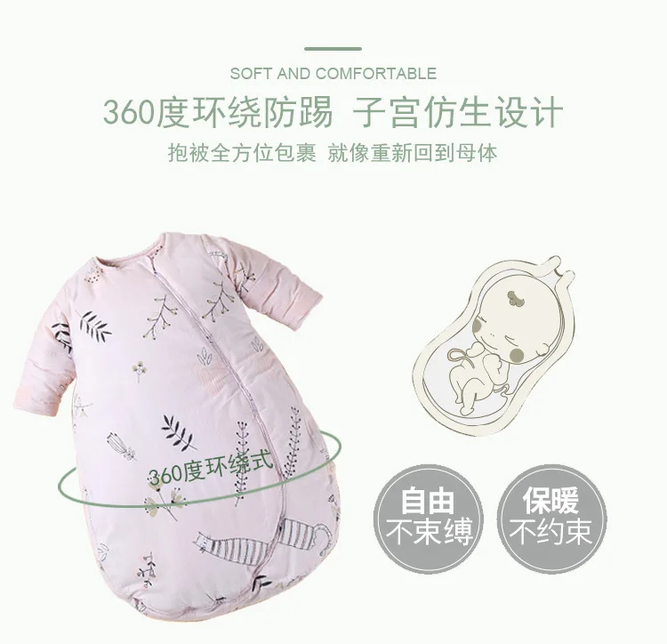 Детский зимний спальный мешок с рукавами детский спальный мешок конверт для сна для новорожденных спальный мешок для прогулочной детской коляски