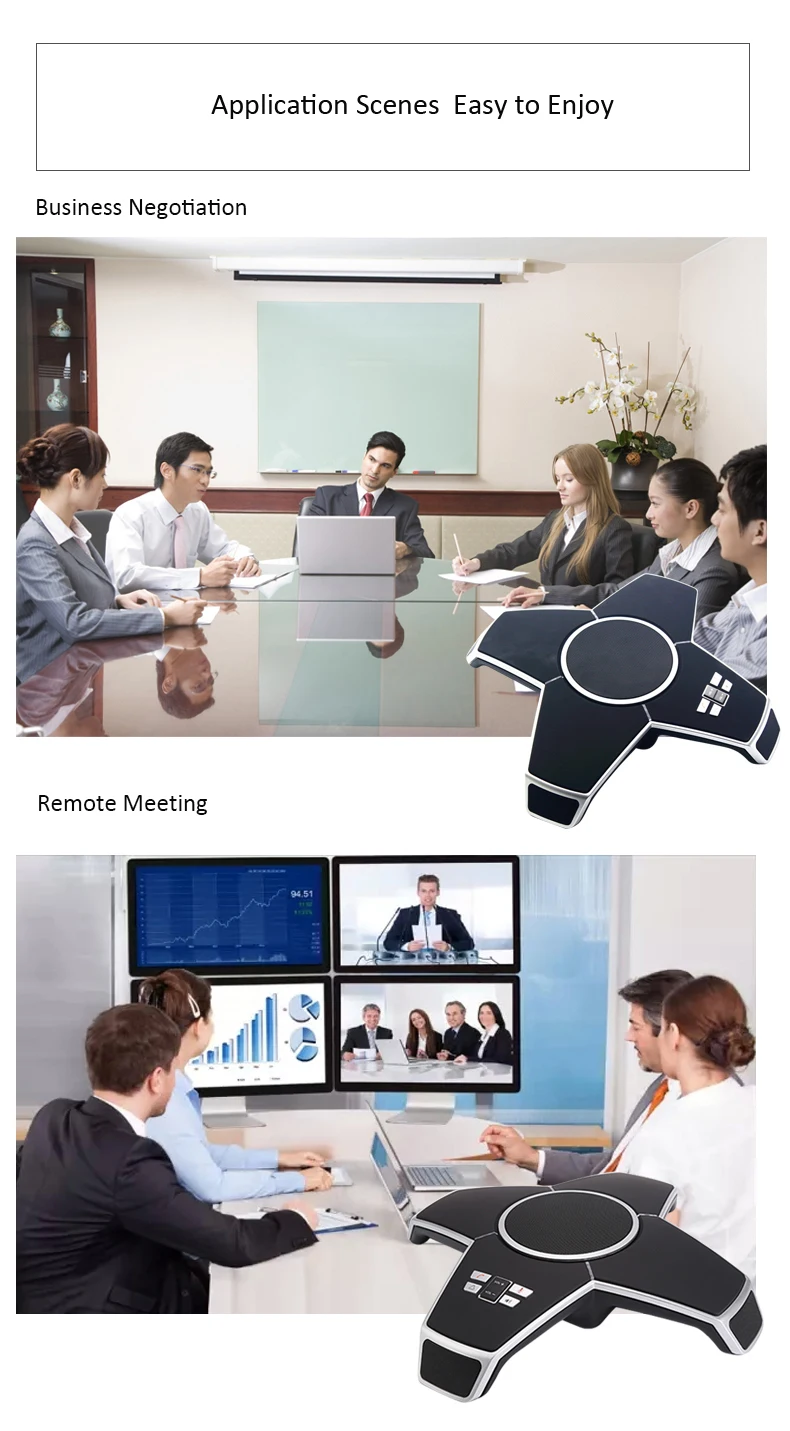 Estação de Conferência de Negócios Speakerphone para Grandes Salas de Conferência Tenveo Crystal-clear Voip Chamada Usb a6 Som 6 Sistema de conferência