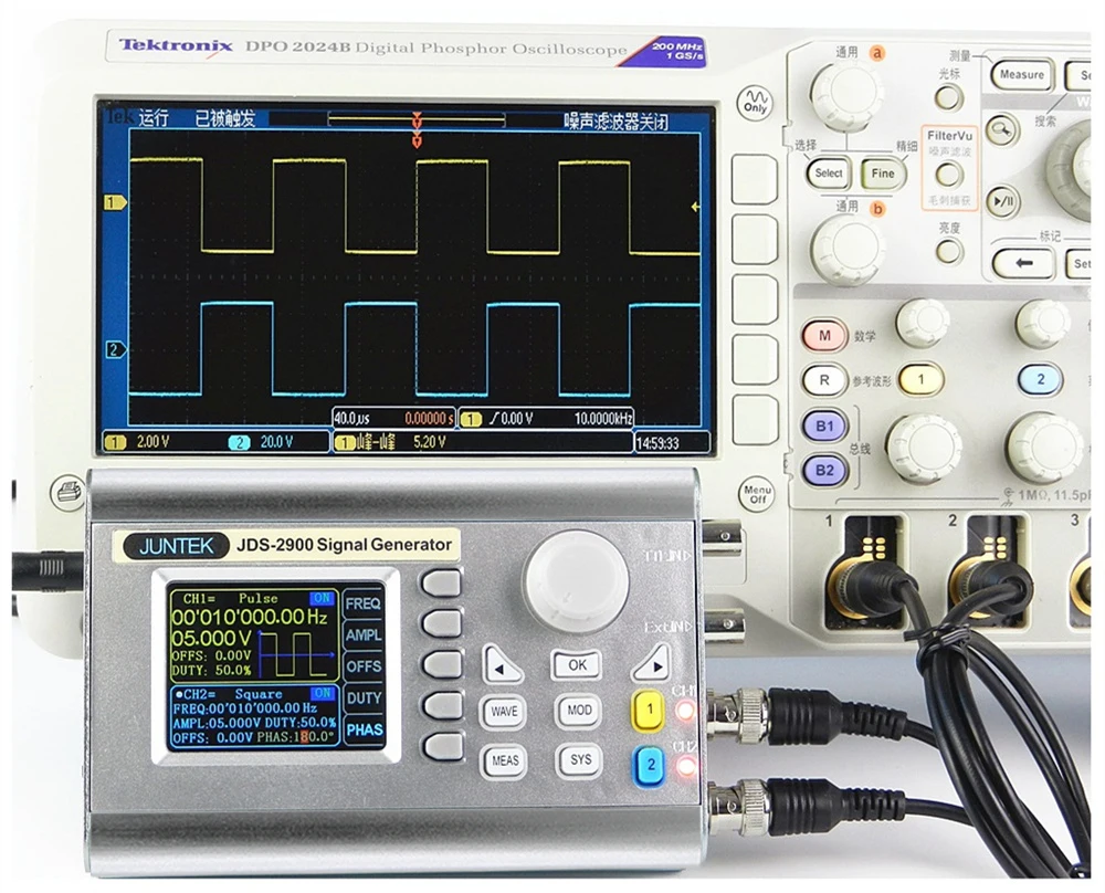 JUNTEK JDS2900-60M 60 МГц генератор сигналов цифровой контроль двухканальный DDS функция генератор сигналов частотомер произвольный