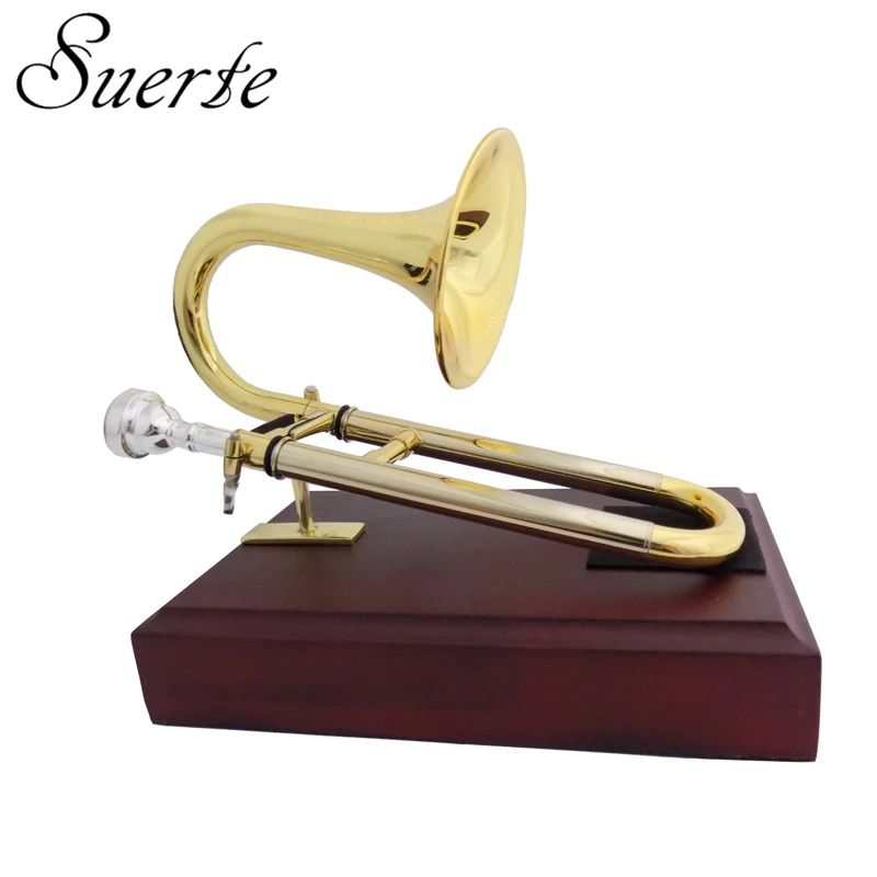 Bb/A Soprano Trumpet with mouthpiece Stand Yellow brass Slide trumpets