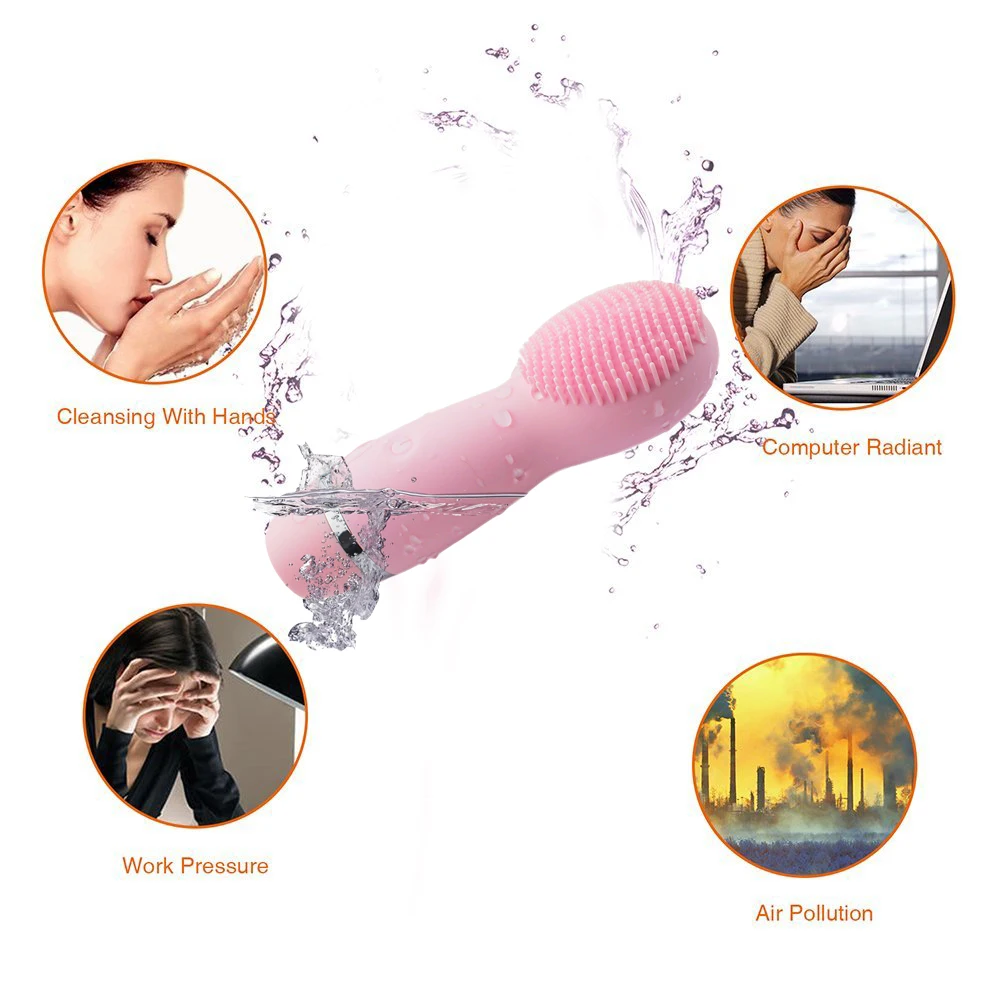 Mini Silicone Electric Facial Brush (11)