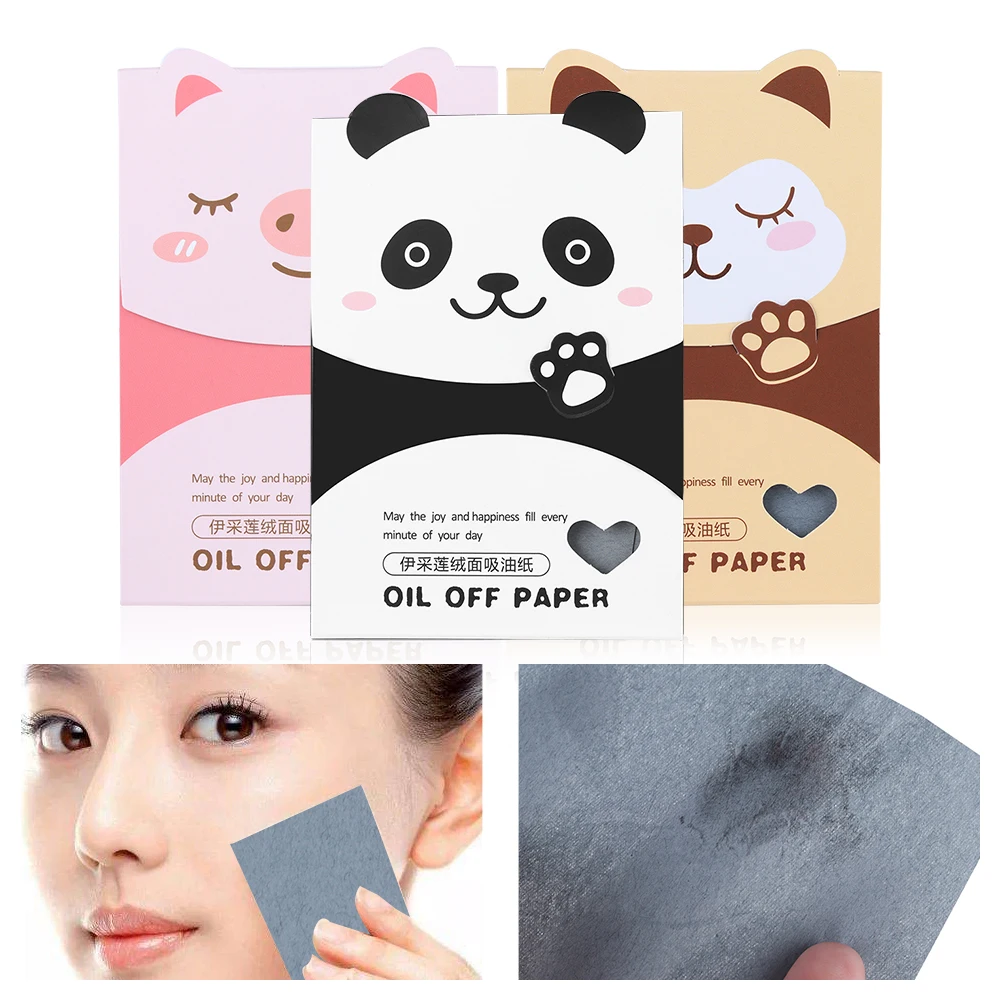 

80pcs Oil Control Blotting Paper Bamboo Charcoal Unisex Effective Oil Absorbing Gentle Facial Suction Cleaning Sheet Face Care