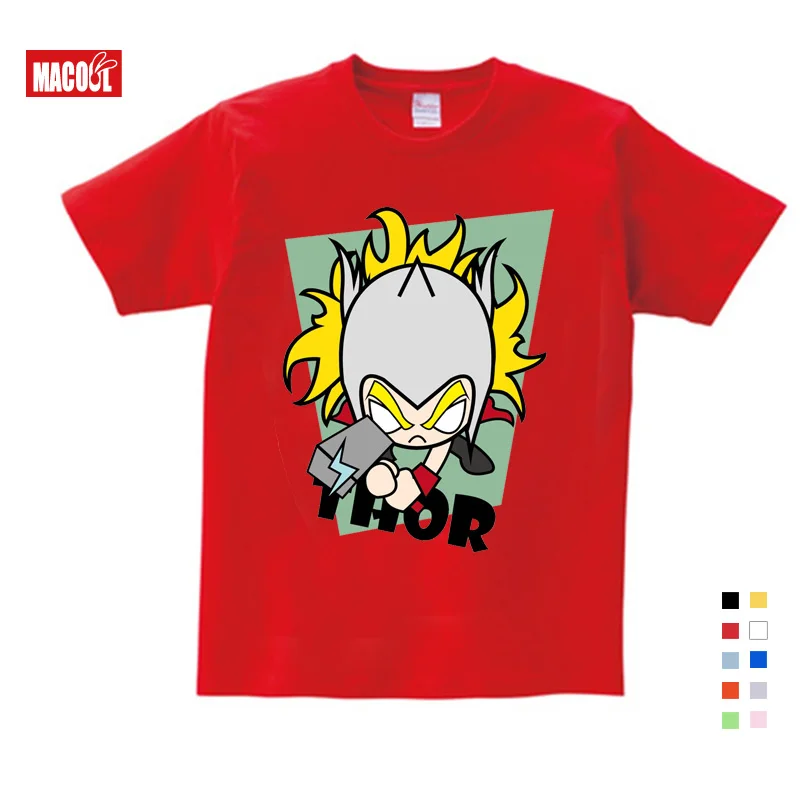 2019 Boy TShirt Superman Batman Captain America The Flash Marvel Movie Men Cosplay Girls T-Shirts Gifts for Children's Birthday