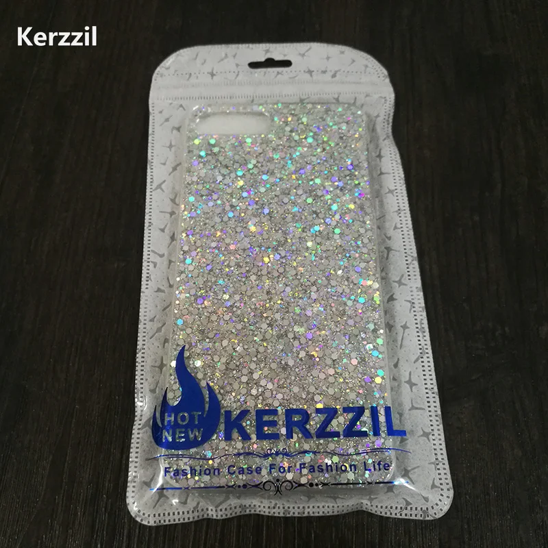 Чехол для телефона Kerzzil яркие цвета блестки iPhone X XR XS Max мягкие силиконовые чехлы