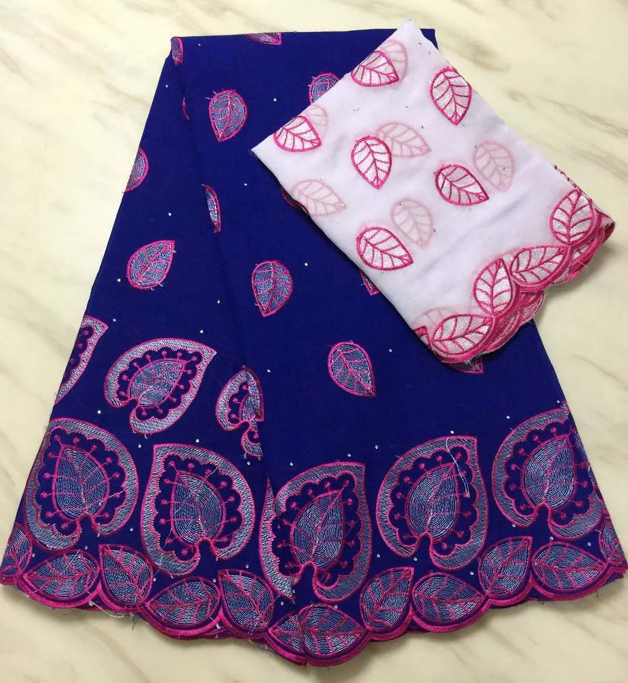 

African Lace Fabric 2019 High Quality Royal blue color Lace Swiss Voile Lace In Switzerland Nigerian Lace Fabrics For Wedding